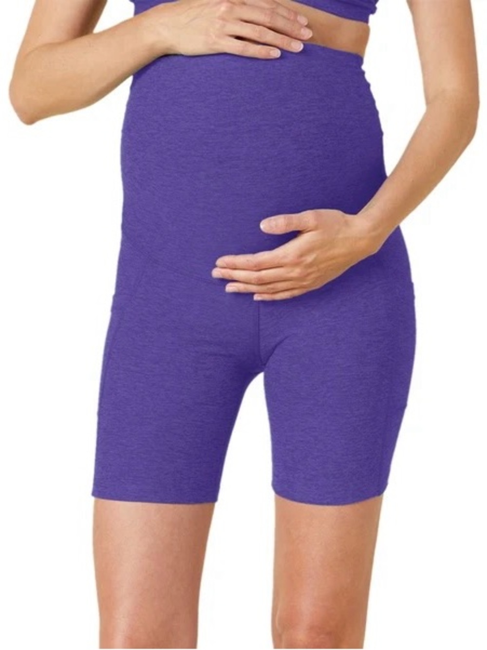 Beyond Yoga Spacedye Pockets Forever Maternity Biker Shorts M